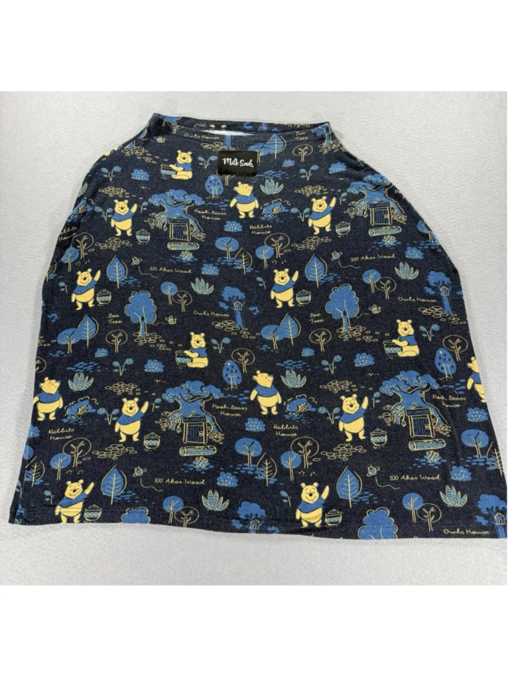 Milk Snob Winnie the Pooh 100 Acre Wood Car Seat Nursing Cover Disney Navy